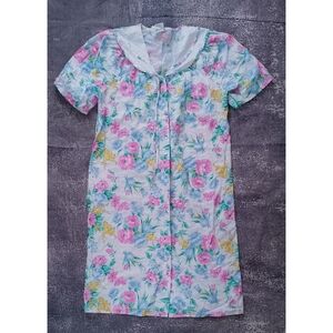 Vintage Secret Treasures Floral Short Sleeve Dress with Collar